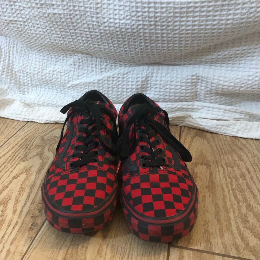 Red & black checkered vans